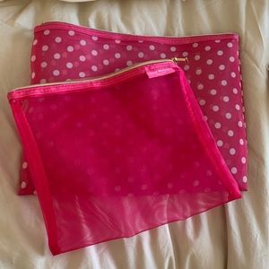 SET OF 2 - travel mesh toiletry bags